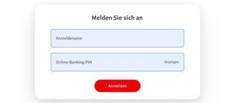 Anmeldename und Online-Banking-PIN eingeben